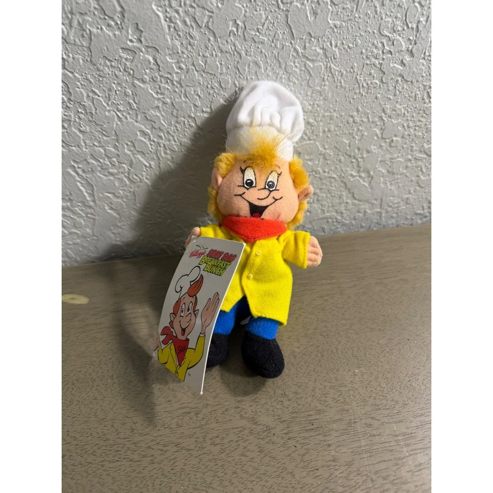 Vintage 1997 Kelloggs Snap Bean Bag Breakfast Bunch Rice Krispies Plush Mascot